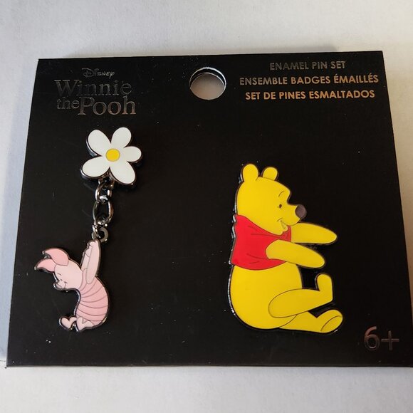 Loungefly Disney Winnie The Pooh Pin Set Pooh & Piglet 2 Enamel Pins 2024 New - Picture 1 of 3